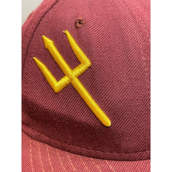 Arizona State Sun Devils New Era 59Fifty hat cap 7 5/8" wool red - Picture 8 of 9